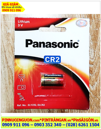 Panasonic CR-2W/1BE; Pin 3v lithium Panasonic CR-2W/1BE CR15H270 MẪU MỚI (Loại Vỉ 1viên)